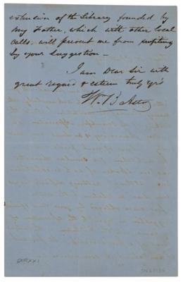 Lot #152 William B. Astor, Sr. Letter Signed - Image 2