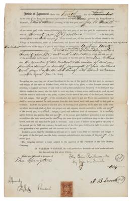 Lot #203 Jay Gould Document Signed - Image 1