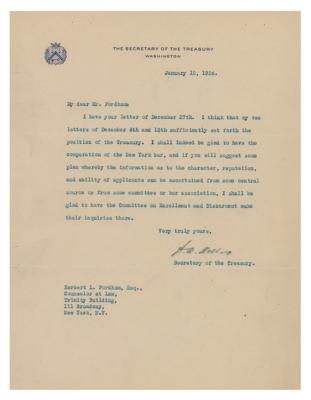 Lot #245 Andrew Mellon Typed Letter Signed - Image 1