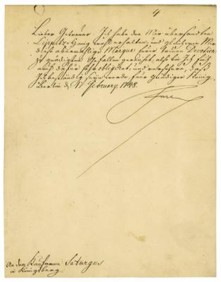 Lot #197 Frederick the Great Letter Signed