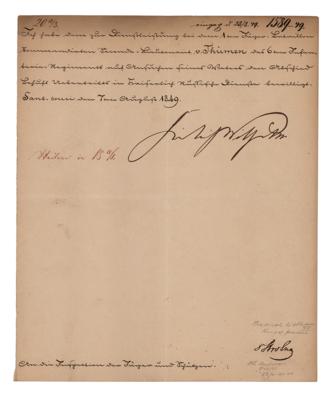 Lot #228 King Frederick William IV of Prussia Letter Signed