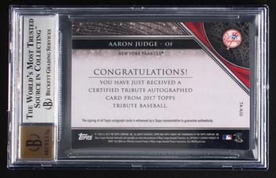 Lot #840 2017 Topps Tribute Aaron Judge Autograph (99/199) BGS NM-MT+ 8.5/10 - Image 2