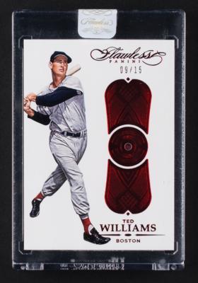 Lot #837 2017 Panini Flawless Ted Williams Ruby (9/15) - Image 1