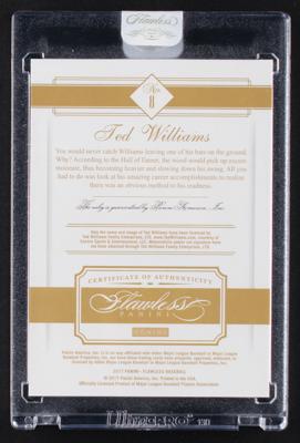 Lot #837 2017 Panini Flawless Ted Williams Ruby (9/15) - Image 2