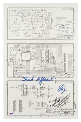 Lot #143 Apple: Wozniak and Wayne Signed Schematic