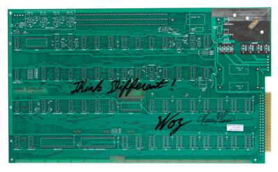 Lot #140 Apple: Wozniak and Wayne Signed Circuit