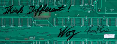 Lot #140 Apple: Wozniak and Wayne Signed Circuit Board - Image 3