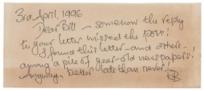 Lot #160 Ronnie Biggs Autograph Letter Signed - Image 1