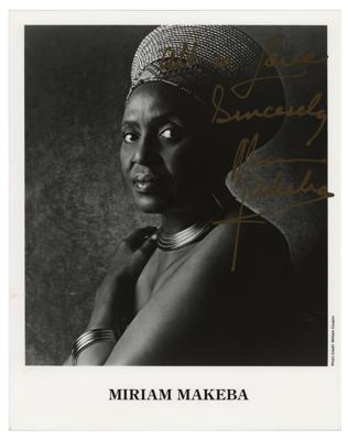 Lot #546 Miriam Makeba Signed Photograph