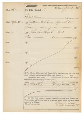 Lot #335 New York Central Railroad Company Stock Transfer Receipt - Image 1