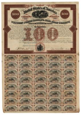 Lot #342 Western North Carolina Railroad Company Mortgage Bond - Image 1