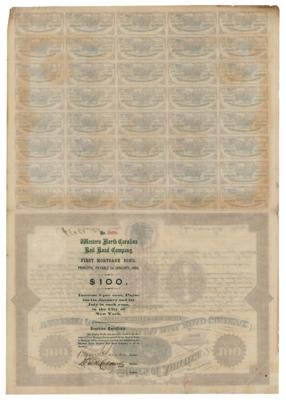 Lot #342 Western North Carolina Railroad Company Mortgage Bond - Image 2