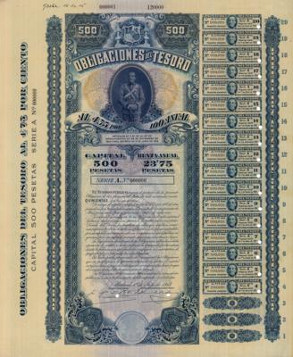 Lot #339 Spain 1915 Treasury Bond - Image 1