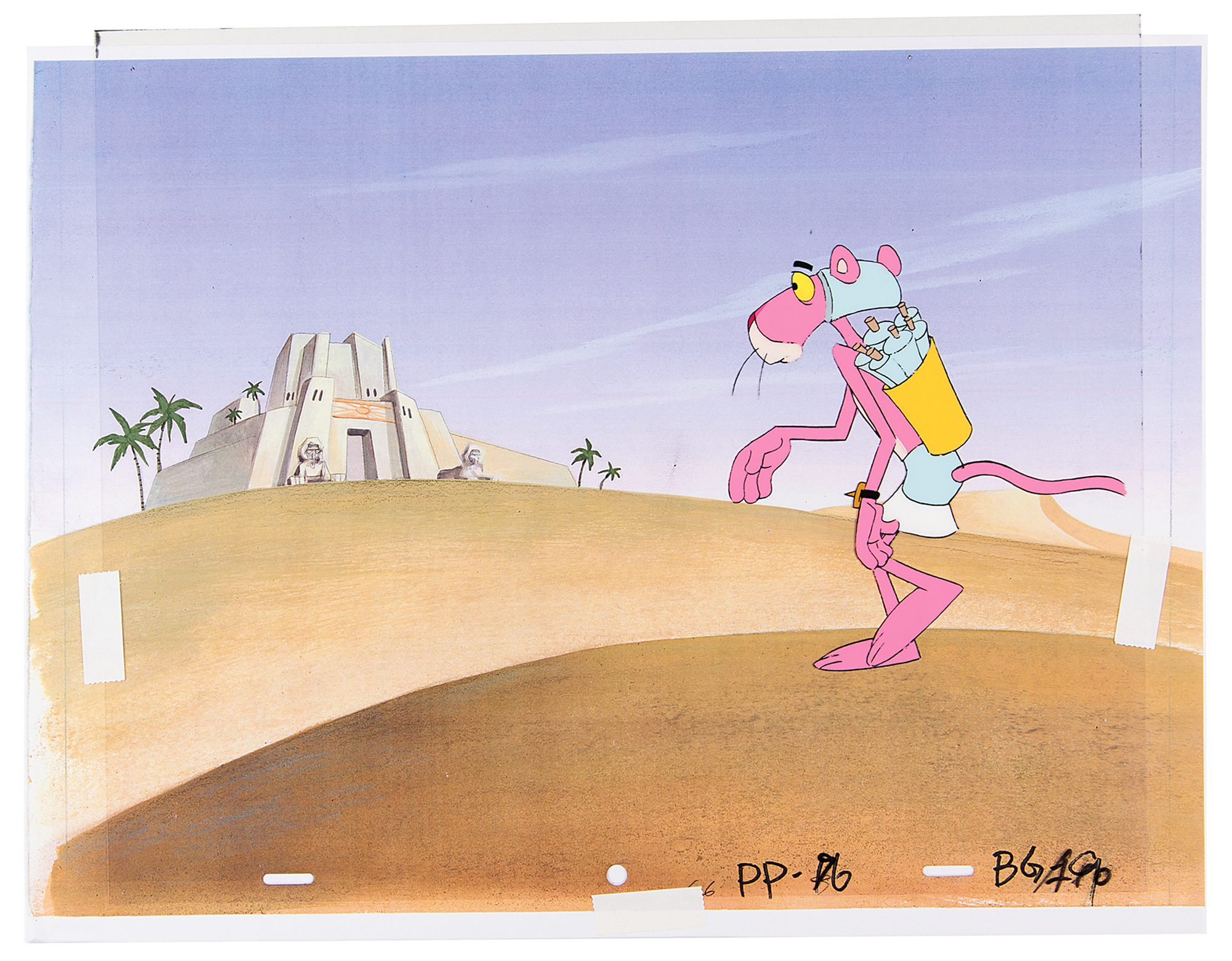 Lot #470 Pink Panther Production Cel and Matching Drawing
