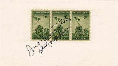 Lot #371 Iwo Jima: Joe Rosenthal Signed Stamp Block - Image 1