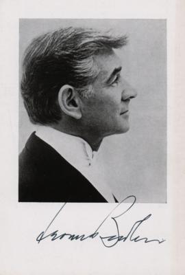 Lot #533 Leonard Bernstein Signed Photograph