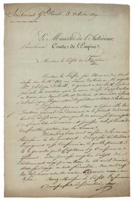Lot #368 Joseph Fouche Document Signed - Image 1