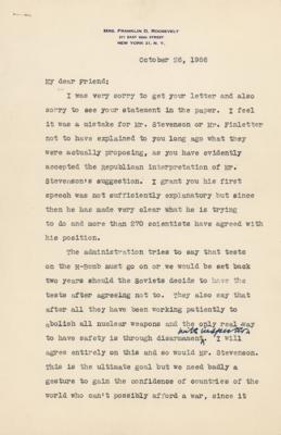 Lot #19 Eleanor Roosevelt Typed Letter Signed