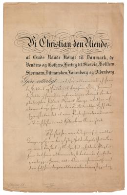 Lot #222 King Christian IX of Denmark Document Signed