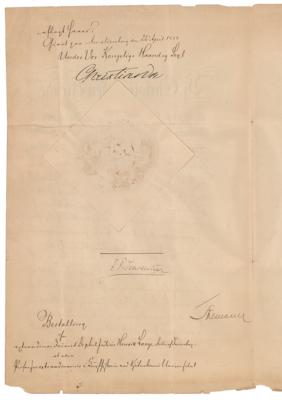Lot #222 King Christian IX of Denmark Document Signed - Image 2
