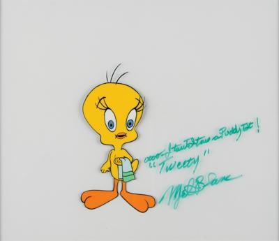 Lot #463 Mel Blanc: Tweety Bird Signed Production Cel