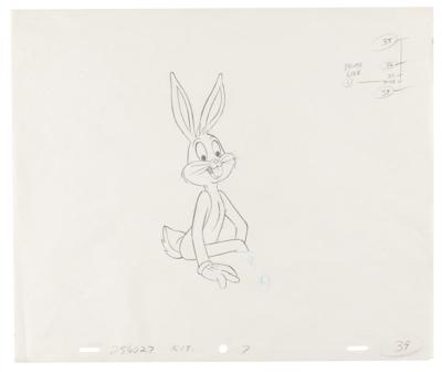Lot #460 Mel Blanc: Bugs Bunny Signed Production Cel with Production Drawing - Image 3