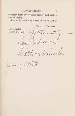 Lot #519 Dalton Trumbo Signed Book Presented to Kirk Douglas - Image 6