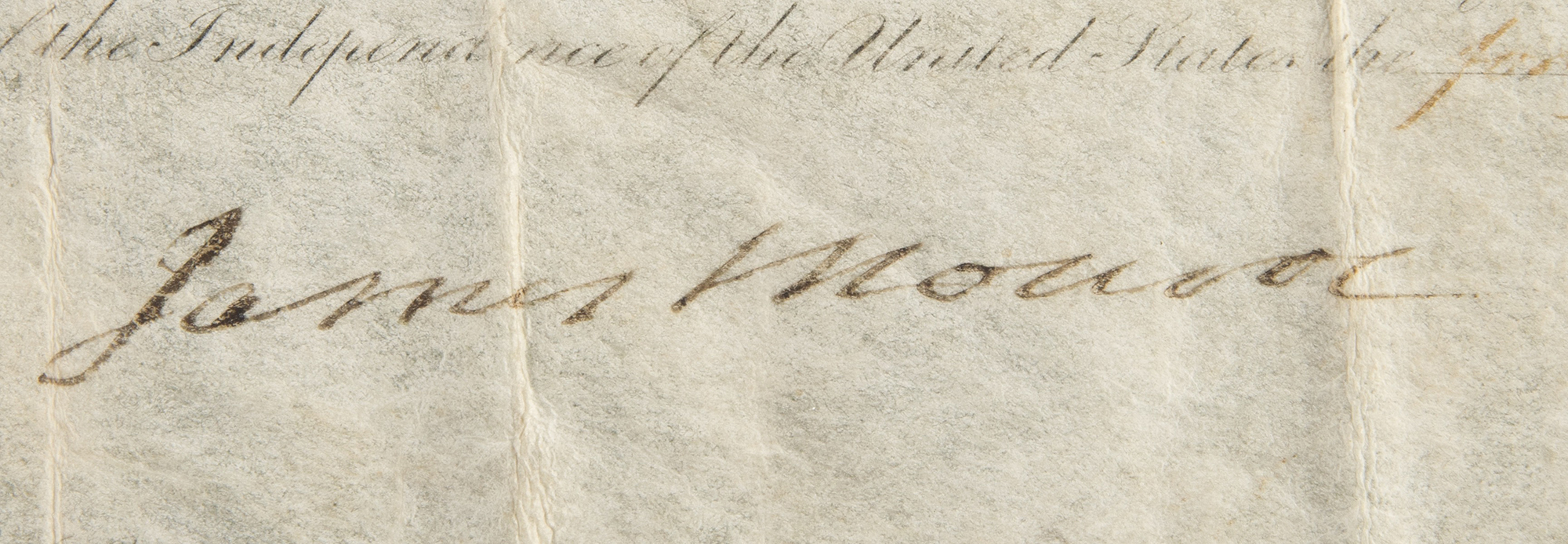 Lot #74 James Monroe Document Signed as President - Image 3