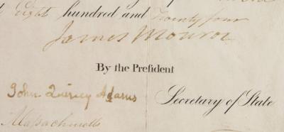 Lot #4 James Monroe and John Quincy Adams Document Signed as President and Secretary of State - Image 3