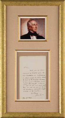 Lot #6 John Tyler Autograph Letter Signed as President - Image 1