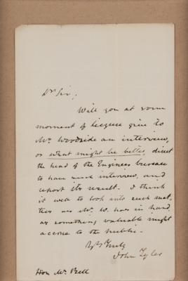 Lot #6 John Tyler Autograph Letter Signed as President - Image 2