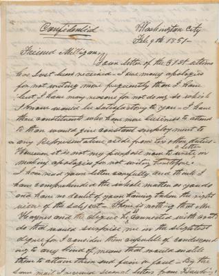 Lot #11 Andrew Johnson Autograph Letter Signed