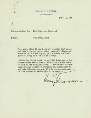 Lot #23 Harry S. Truman Typed Letter Signed as President - Image 1