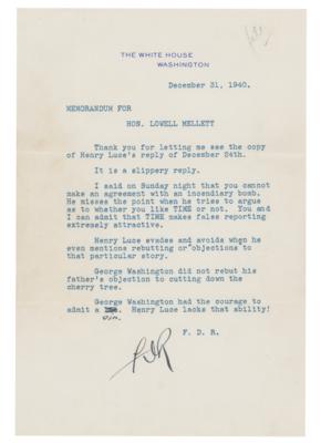 Lot #21 Franklin D. Roosevelt (3) Typed Letters Signed