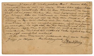 Lot #436 Edvard Grieg Autograph Letter Signed - Image 1