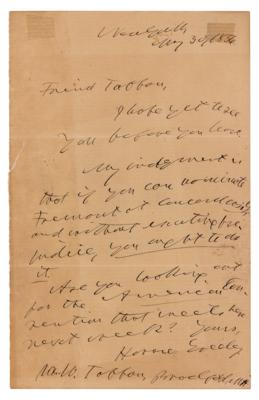 Lot #206 Horace Greeley Autograph Letter Signed