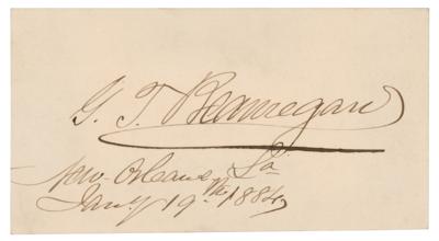 Lot #352 P. G. T. Beauregard Signature