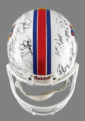 Lot #691 NFL Super Bowl Quarterbacks (29) Multi-Signed Football Helmet - Image 6