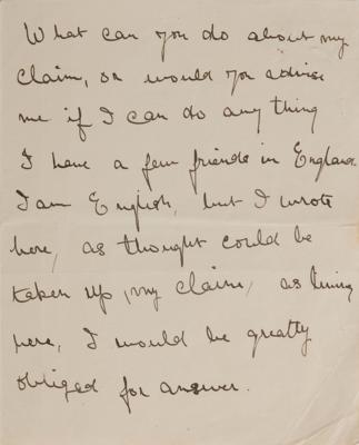Lot #302 Titanic: Autograph Letter Signed by the Widow of Frederick Ware - Image 2