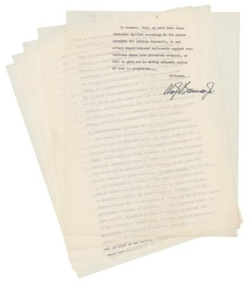 Lot #164 William J. Brennan Signed Typescript - Image 1