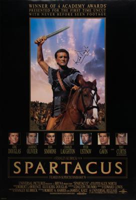 Lot #647 Kirk Douglas Signed Spartacus Poster