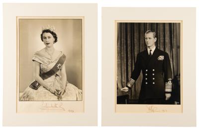 Lot #135 Queen Elizabeth II and Prince Philip Signed Photographs