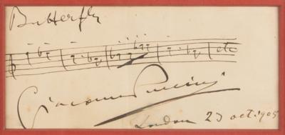 Lot #523 Giacomo Puccini Autograph Musical Quotation Signed - Image 2