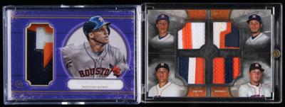 Lot #862 Houston Astros Lot of (6) Relic Cards with Altuve, Bregman, and Biggio - Image 2