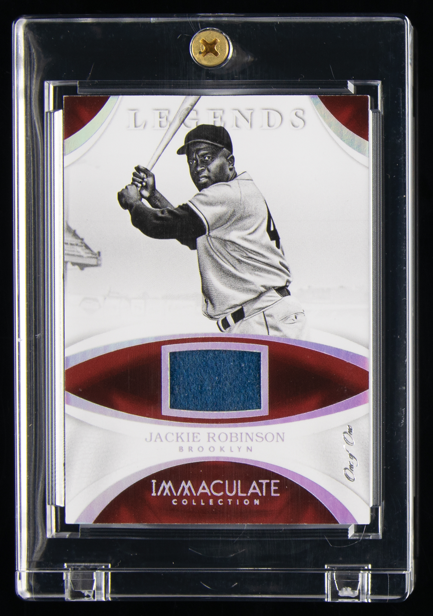 Lot #826 2017 Immaculate Collection Jackie Robinson Relic (1/1)