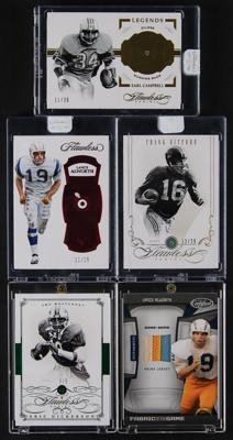 Lot #942 Football Hall of Famers (5) Relic Cards - Image 1