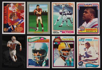Lot #897 1977-2005 Football HOF Card Lot of (8) with Taylor and Largent RCs - Image 1