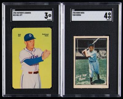 Lot #773 1940s-60s Baseball Stars 'Oddball' Card Lot of (9) with Ott, Rizzuto, and Berra