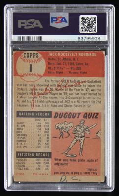 Lot #778 1953 Topps #1 Jackie Robinson PSA GOOD 2 (MK) - Image 2