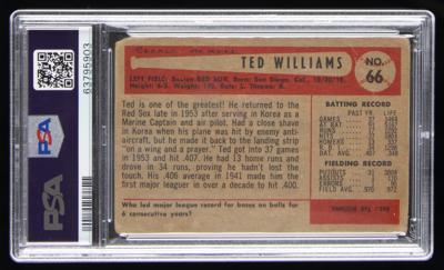 Lot #780 1954 Bowman #66 Ted Williams PSA PR 1 - Image 2